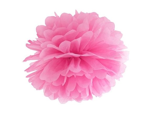 Papírový pompom 35 cm - RŮŽOVÁ