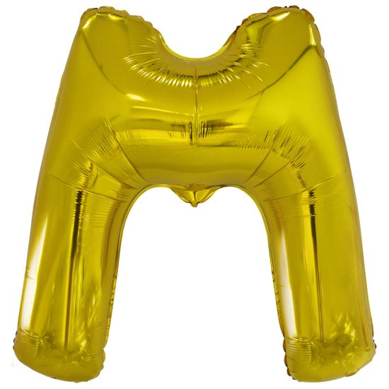 Písmeno M zlatý foliový balónek 86 cm Amskan