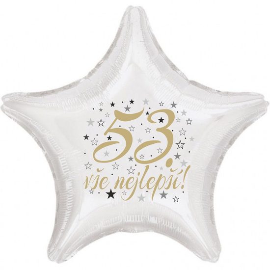 53. narozeniny balónek hvězda