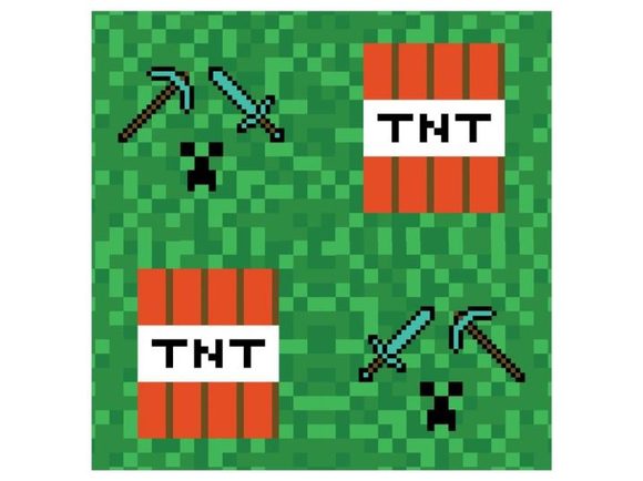 Papírové ubrousky Minecraft - 33x33 cm, 20 ks