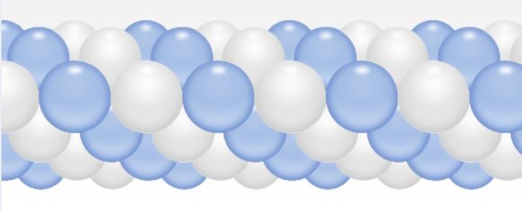 Balónková girlanda světle modro-bílá 3 m