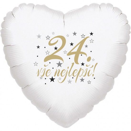 24. narozeniny balónek srdce