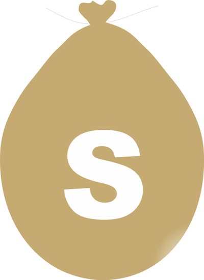 Balónek písmeno S zlaté