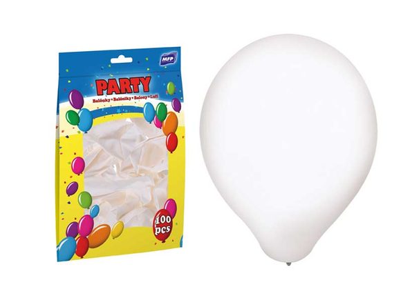 balónek nafukovací standard 30cm bílý 8000119