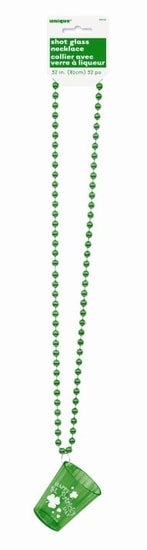 Párty panák s korálky zelený St. Patrick / Svatý Patrik