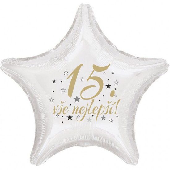 15. narozeniny balónek hvězda