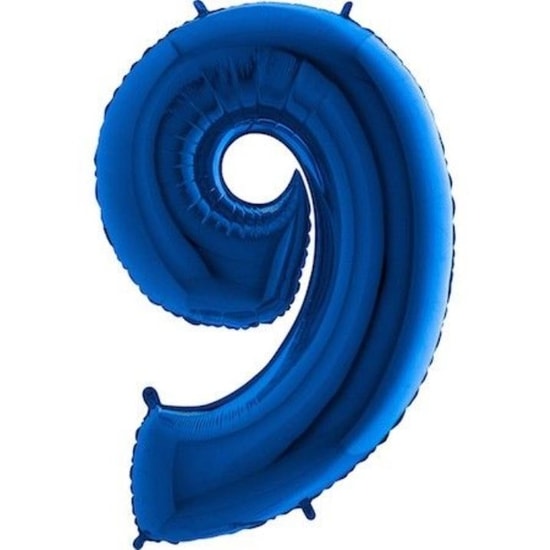 Balón foliový číslice MODRÁ - BLUE 115 cm - 9