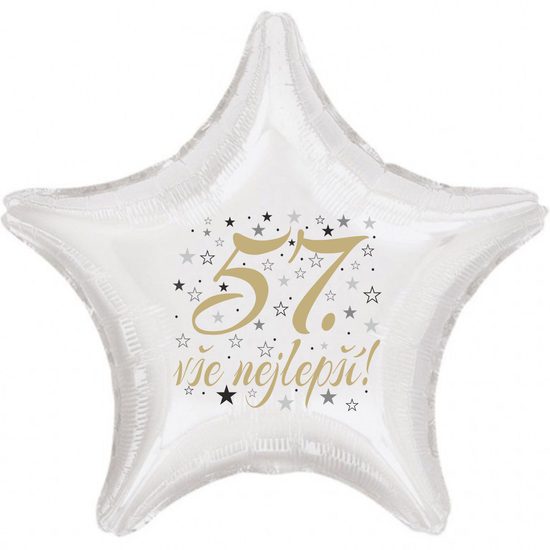 57. narozeniny balónek hvězda
