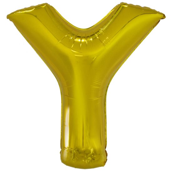 Písmeno Y zlatý foliový balónek 86 cm Amskan