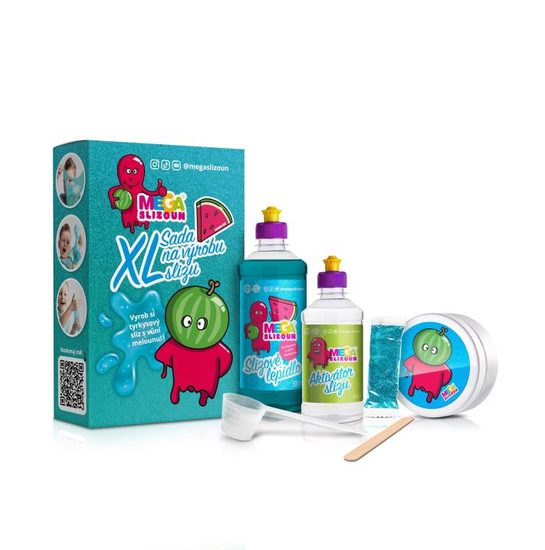 MEGASLIZOUN - sada na výrobu slizu XL, tyrkysová