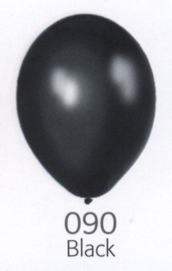 Balónek černý metalický 090