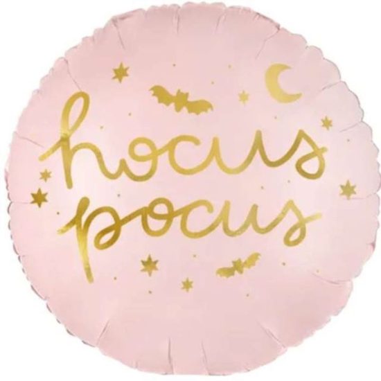 Foliový balónek HOKUS POKUS - růřový - Halloween - Čarodějnice - 45 cm