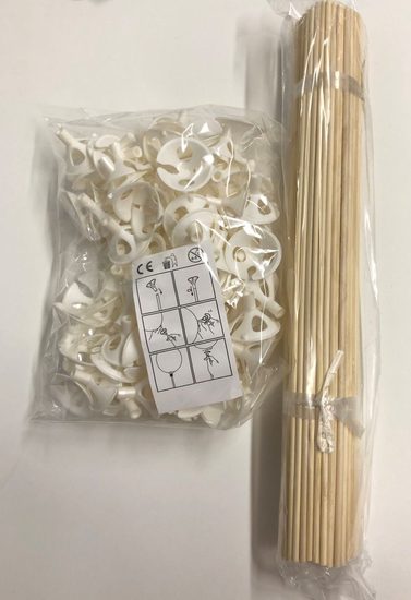 Ekologický držák na balónek 100 ks