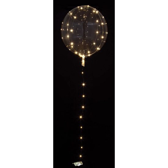 Čirý balónek s bílým LED řetězem 5 m Anagram