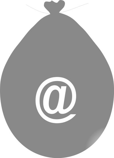 Balónek znak @ stříbrný