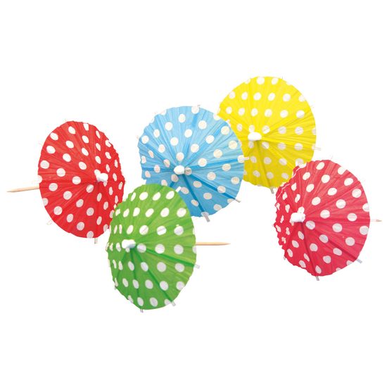Dekorace - papírové deštníky 10ks,10cm