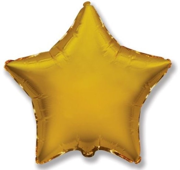 Balón foliový 45 cm Hvězda zlatá