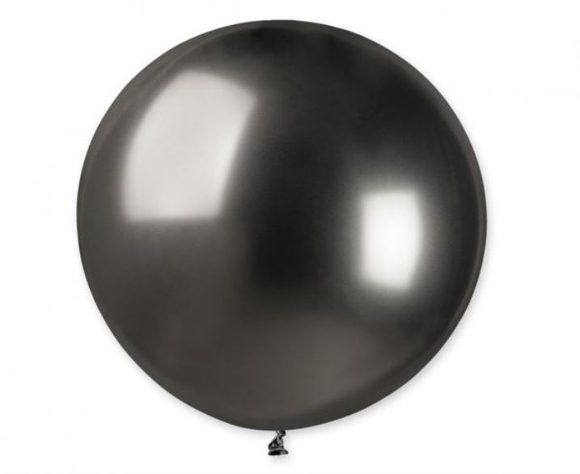 Balónek chromovaný 80 cm - lesklý vesmírně šedý 1ks