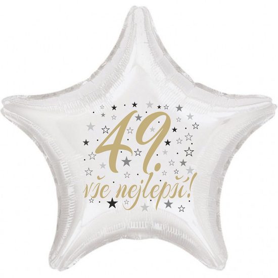 49. narozeniny balónek hvězda