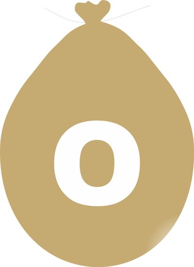 Balónek písmeno O zlaté