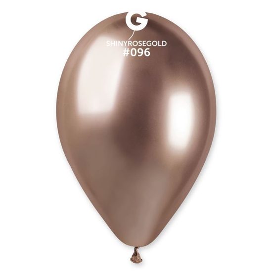 Balónek chromovaný 1 KS lesklý růžovo zlatý (ROSEGOLD) 33 cm