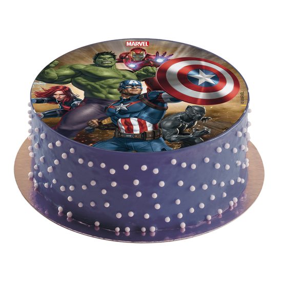 Jedlý obrázek na dort Avengers 16 cm
