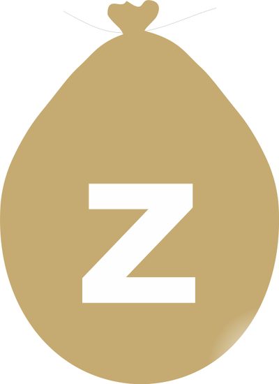 Balónek písmeno Z zlaté