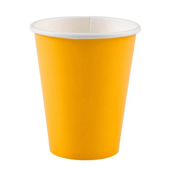 Kelímky papírové Yellow 8ks 266ml