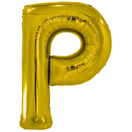 Písmeno P zlatý foliový balónek 86 cm amscan
