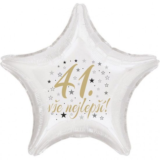 41. narozeniny balónek hvězda