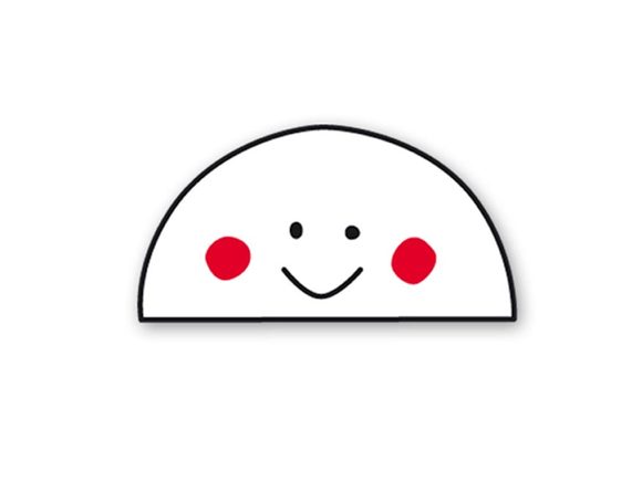 Vatová půlkulička, s potiskem č. 271, 3,2 cm