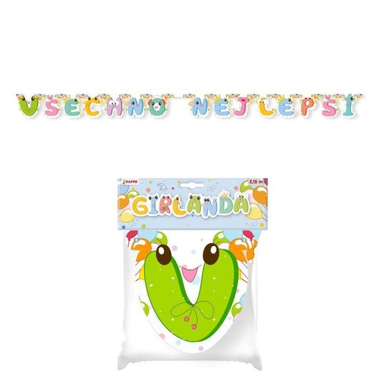 Girlanda Všechno nejlepší 215 cm