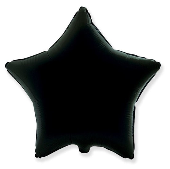 Balón foliový 45 cm Hvězda černá