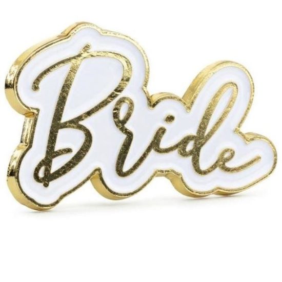 Brož pro budoucí nevěstu "Bride" 3,5 x 2 cm - Rozlučka se svobodou