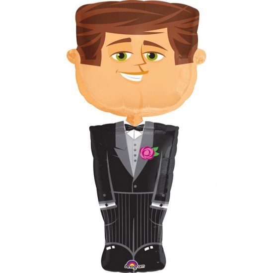 Ženich balónek fóliový chodící 127 cm x 66 cm