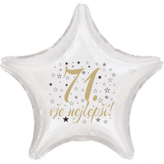71. narozeniny balónek hvězda
