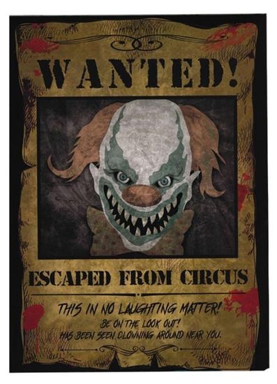 Plakát - Hledá se klaun Joker - Halloween - 30 x 40 cm