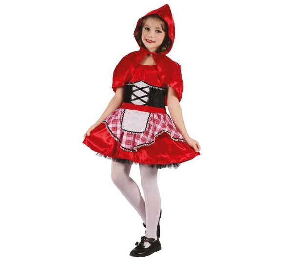 Dětský kostým Červená karkulka (šaty, plášť s kapucí) 110/120 cm