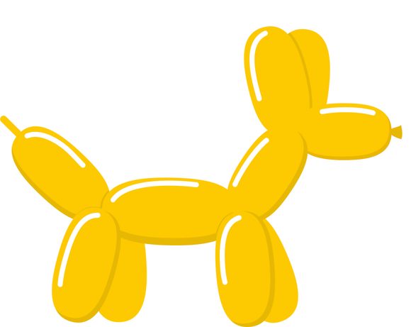 Tvarovací balónek žlutý