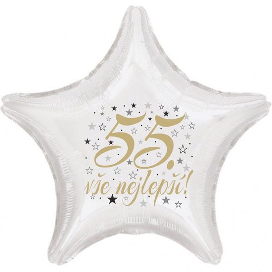 55. narozeniny balónek hvězda