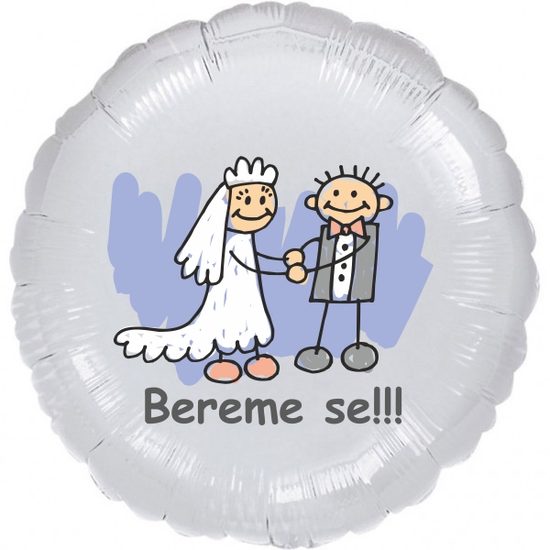 Bereme se!!! balónek fóliový stříbrný