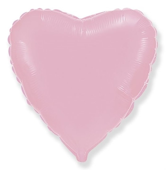 Balón foliový 45 cm Srdce světle růžové