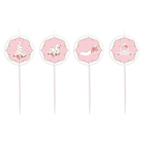 Princess svíčky 4 ks 7 cm