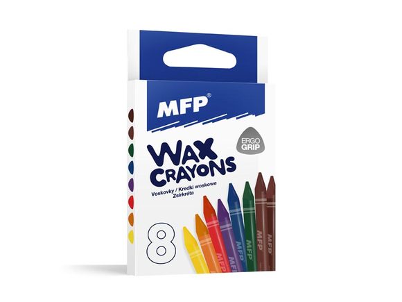 voskovky 8 ks barev - trojhranné 6300339