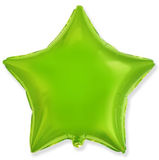 Balón foliový 45 cm Hvězda zelená limetka
