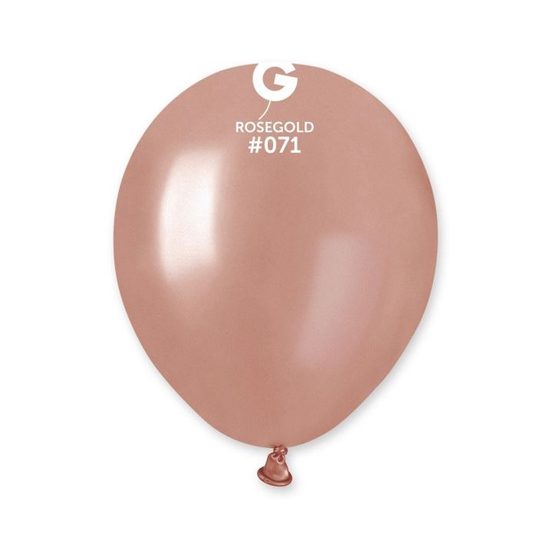 Balónek latexový MINI - 13 cm – Růžovo zlatý - RoseGold - 1 KS