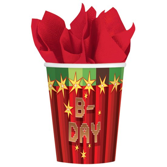 Minecraft - TNT kelímky papírové 8 ks 266 ml Amscan