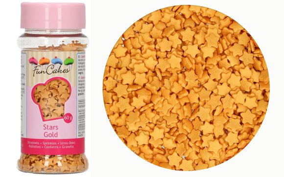 Zlaté hvězdičky - Golden Star - cukrové zdobení 60 g