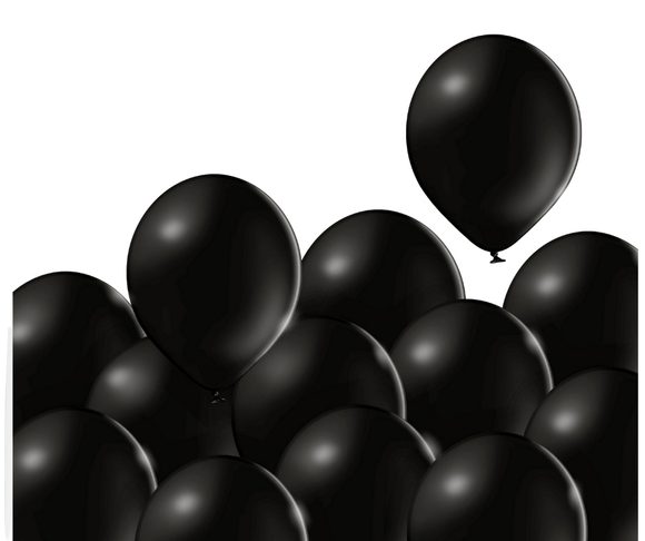 Balónky černé 025 - 100 kusů