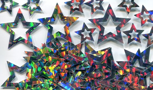 Konfety stříbrná hvězda metalická 14g